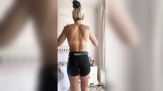 Sexy Shorts: Help me out of these sweaty shorts? #2