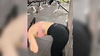Cock Between Buns without Penetration: Big ass gym lass gets naughty in the gym #2