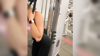 Cock Between Buns without Penetration: Big ass gym lass gets naughty in the gym #3