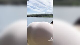 Big Butts In Skirts: Tasty Ass in White Dress Moving #4