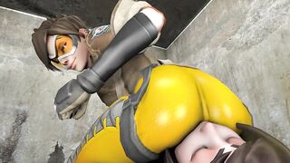 Big Booty Girl Farts: Tracer facefarting Mei ♥️♥️ #3