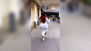 Big Black Ass: White dress #4