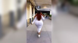 Big Black Ass: White dress #3