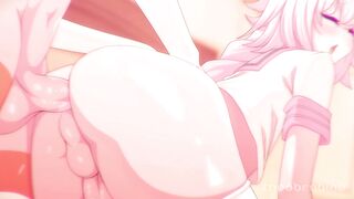 Ass Peach: Astolfo Gets Anal Creampie By Shimakaze In Doggystyle ! #2