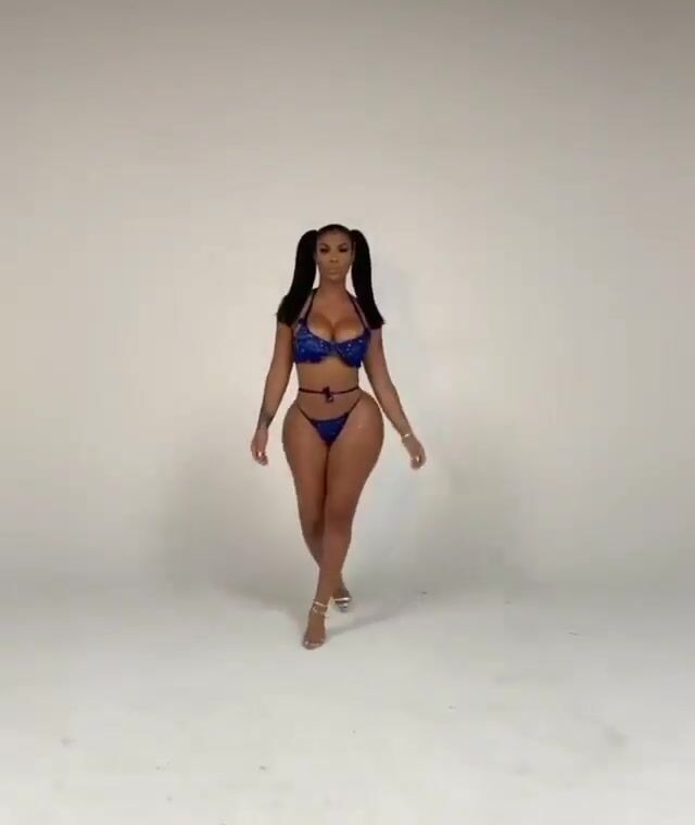Another ebony goddess with a fake booty