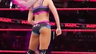 The Goddess Alexa Bliss ass jiggles as she easily degrades the boss Sasha Banks