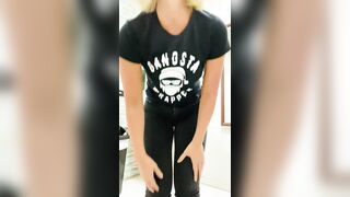 Small Tits and Big Ass: Does this tiny little thong make my teacher ass look fat? Yes? Good! #1