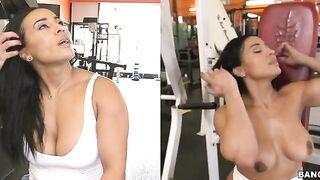 x-ray glasses at the gym with Becca Diamond