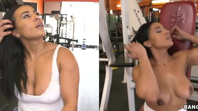 x-ray glasses at the gym with Becca Diamond