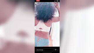 Beautiful chocolate ass in lingerie